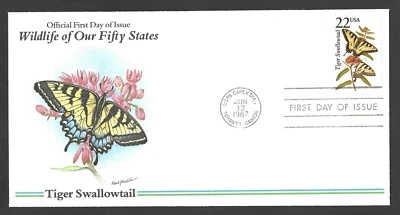 1987 US Postage - SCOTT 2300 BUTTERFLY - FDC PCS (Postal Commemorative Society) - Image 1 of 4