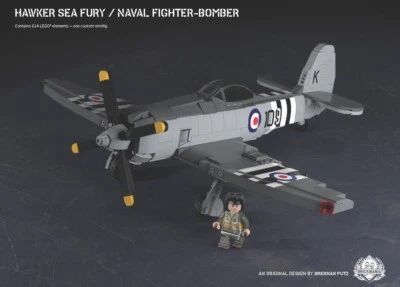 Brickmania Hawker Sea Fury Naval Fighter Bomber, New, Sealed, WWII - Image 1 of 4