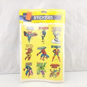1983 MARVEL Super Hero Stickers HALLMARK 4 Sheets X-Men Hulk Iron Man Spider-Man