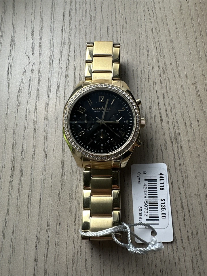 Reloj CARAVELLE by Bulova para mujer 44L114 cuarzo dorado esfera mop nuevo Foto 1 de 1