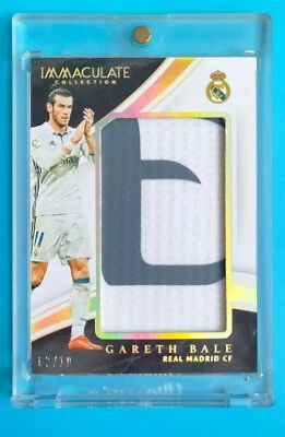 2017 Panini Immaculate Soccer Gareth Bale Sponsor Jumbo Patches 2/10 SP - Image 1 of 2