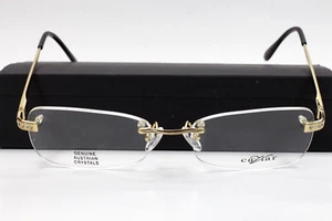 Anteojos de lujo sin montura cristales austriacos dorados Caviar M2309 C21 53 [] 18 132 mm - Imagen 1 de 7