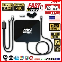 Digital TV Antenna Indoor HDTV 4K 1080p Amplifier UHF VHF 980 Miles Signal Range