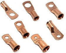 Tin Plated and Pure Copper Battery Cable Ends Lugs Ring Terminals Connectors 