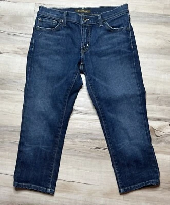 Pantalones de mezclilla cortos David Kahn talla 26/2 lavado medio elásticos hechos en EE. UU. retro años 90 Y2K Foto 1 de 4