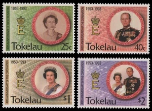 Tokelau 1993 - Mi-Nr. 192-195 ** - MNH - 40. Aniversario de la Coronación - Imagen 1 de 1