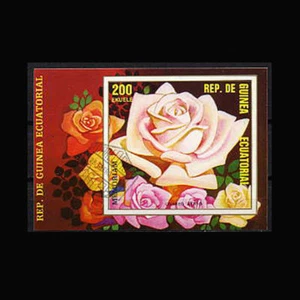 Equatorial Guinea, Mi #BL247, CANCELLED,1975, S/S, Roses, Flowers, Plants - Picture 1 of 1