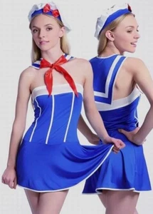 Sexy Sailor Costume Blue/White/ Red Woman's Small Beauty's Love Cosplay Anime - Picture 1 of 4