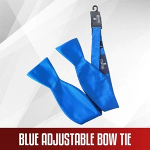 Stafford Cobalt Blue Adjustable Bow Tie ~ 100% Polyster ~ New W/Tags ~ MSRP $34 - Picture 1 of 6