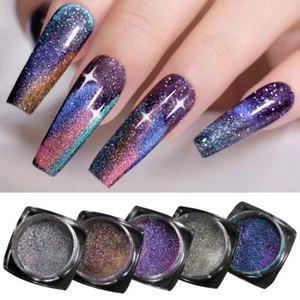 Moon Cat Magnetic Powder Sparkling Dust Nail Art Chrome Pigment Changing Nail - Picture 1 of 16