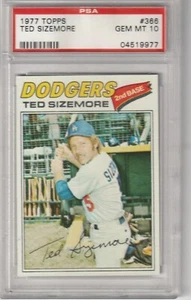 1977 Topps Ted Sizemore #366, PSA GEM MINT 10 - Picture 1 of 2