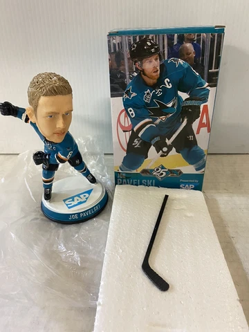 San Jose Sharks Joe Pavelski 2015-2016 Bobblehead Teal New in Box Cover