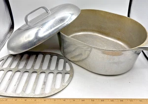 Wagner Ware Sidney O Magnalite 4265-P Roaster Dutch Oven Pot With Trivet & Lid - Picture 1 of 11