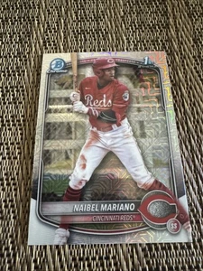 2025 Bowman - Chrome Prospects Naibel Mariano #BCP-99 Mojo Refractor (RC) - Picture 1 of 2
