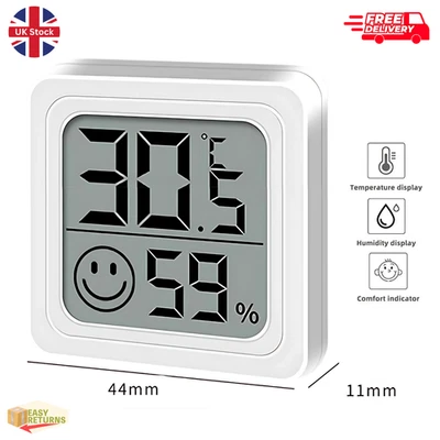 Universal Digital LCD Thermometer Hygrometer Sensor Humidity Meter Room Indoor - Image 1 of 4