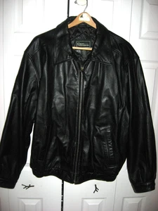 Lederjacke Herren schwarz CROFT & BARROW gesteppt gefüttert XL - Bild 1 von 3