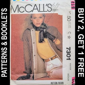 Giacca vintage McCall's con motivo fodera staccabile #7301 taglia media NON TAGLIATA - Foto 1 di 7