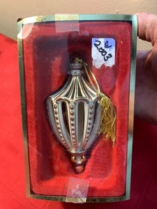 Ornamento finale broccato Lenox - oro/bordeaux/avorio/verde 5" immacolato - Foto 1 di 7