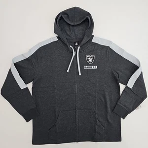 Fanatics Men's Heather Charcoal Las Vegas Raiders Gains Full-Zip Hoodie Sz XL - Picture 1 of 9