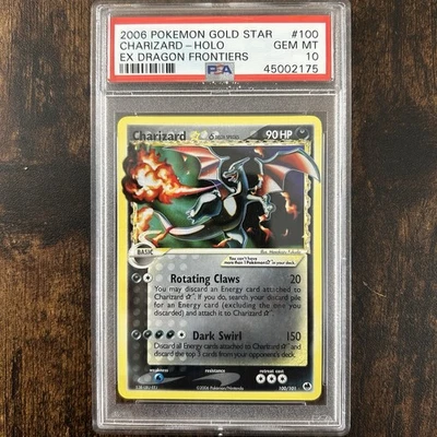 2006 Pokemon Ex Dragon Frontiers Gold Star Charizard Holo PSA 10 100/101 - Image 1 of 4