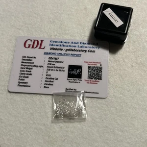 50 Diamanti Naturali Sciolti 3 Ct Peso Totale - Radianti - D VVS1 - Certificati GDL - Foto 1 di 12