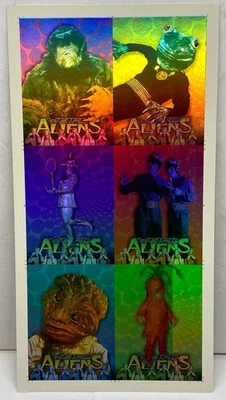 1997 Lost In Space TV Show Weird Aliens UNCUT Sheet 6-Card Panel A1/6 - A6/6 - Image 1 of 4