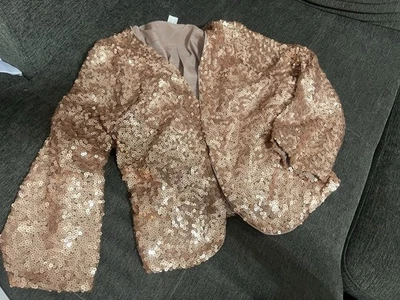 Jaqueta de lantejoulas de cobre Forever 21 + Plus Size XL- Compatível com um normal XL Juniors - Imagem 1 de 3