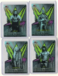4 2025 Topps Finest WWE Common DIE CUT REFRACTOR LOT /99 Rhodes X-Pac Fatu Flair - Bild 1 von 1