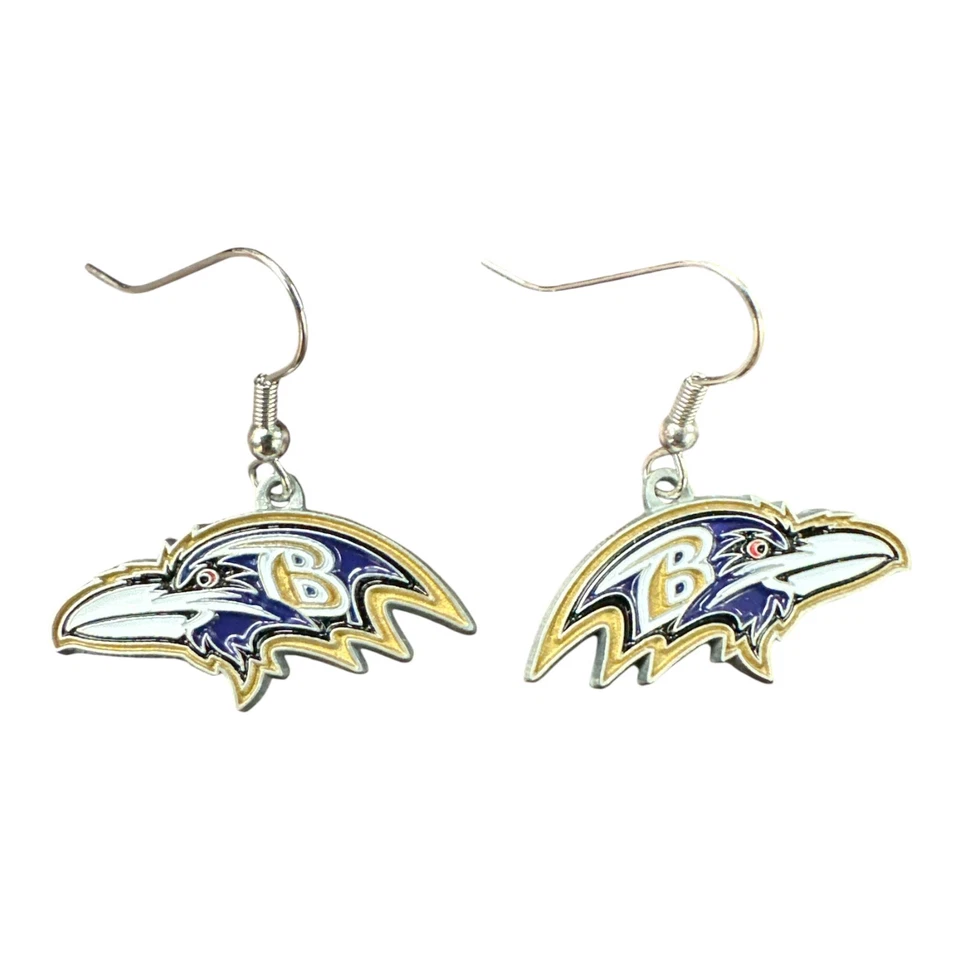 NFL FDE180 Baltimore Ravens Dangling Earrings