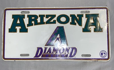 New NOS Vintage 90's MLB Metal Arizona Diamondbacks Embossed License Plate 12x6 - Image 1 of 4