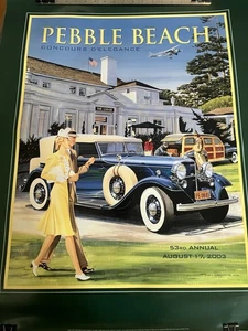 2003 Pebble Beach Concours D'Elegance Poster Lincoln KB Dietrich Ken Eberts Art - Picture 1 of 7