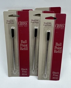 Cross Kugelschreiberminen 8514 schwarze Tinte feine Spitze 5er Pack Vintage neues Siegel - Bild 1 von 2