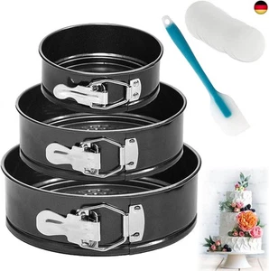 WERTIOO Springform Set, 3 Stück Springform 10cm/18cm/22cm Runden Backformen, - Bild 1 von 6