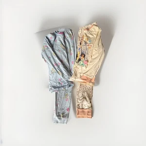 Two Pair Of Girls Disney Princess & Elsa Frozen Pyjamas Age 7-8 & 8-9 M&S Disney - Picture 1 of 14