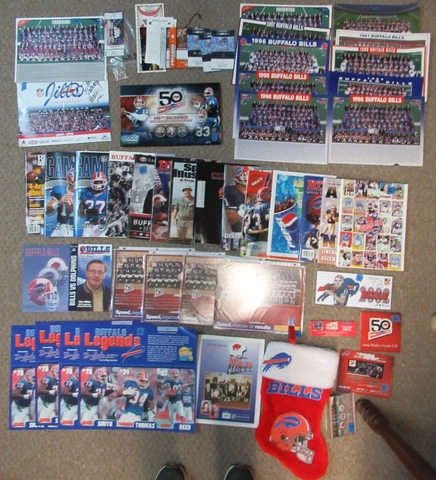 Lot Buffalo Bills Memorabilia -Stocking, Magazines, Tickets, Autographs1994-2014 Cover