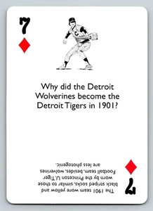 Tarjeta intercambiable MLB béisbol trivia bicicleta deportes colección siete de diamantes - Imagen 1 de 2