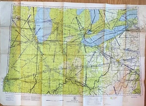 Regional Aeronautical Chart 1943 Original, Used by an Army Air Corp Pilot - Picture 1 of 5