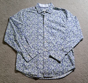 Camicia Tommy Bahama uomo Sarasota blu elasticizzata manica lunga/taglia small - Foto 1 di 8
