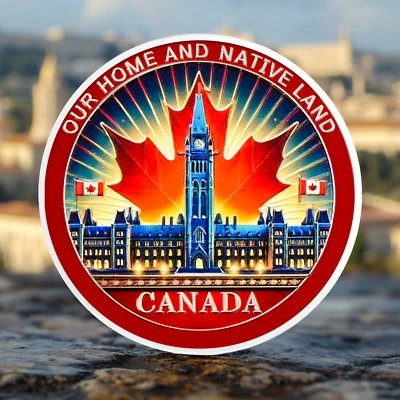 Canada Collectible Coin -Ottawa Parliament Building & Maple Leaf - Souvenir Coin - Image 1 of 4
