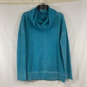 Gently Loved Calvin Klein Teal Women's Cowl Neck Sweater, Sz. M - Picture 1 of 3