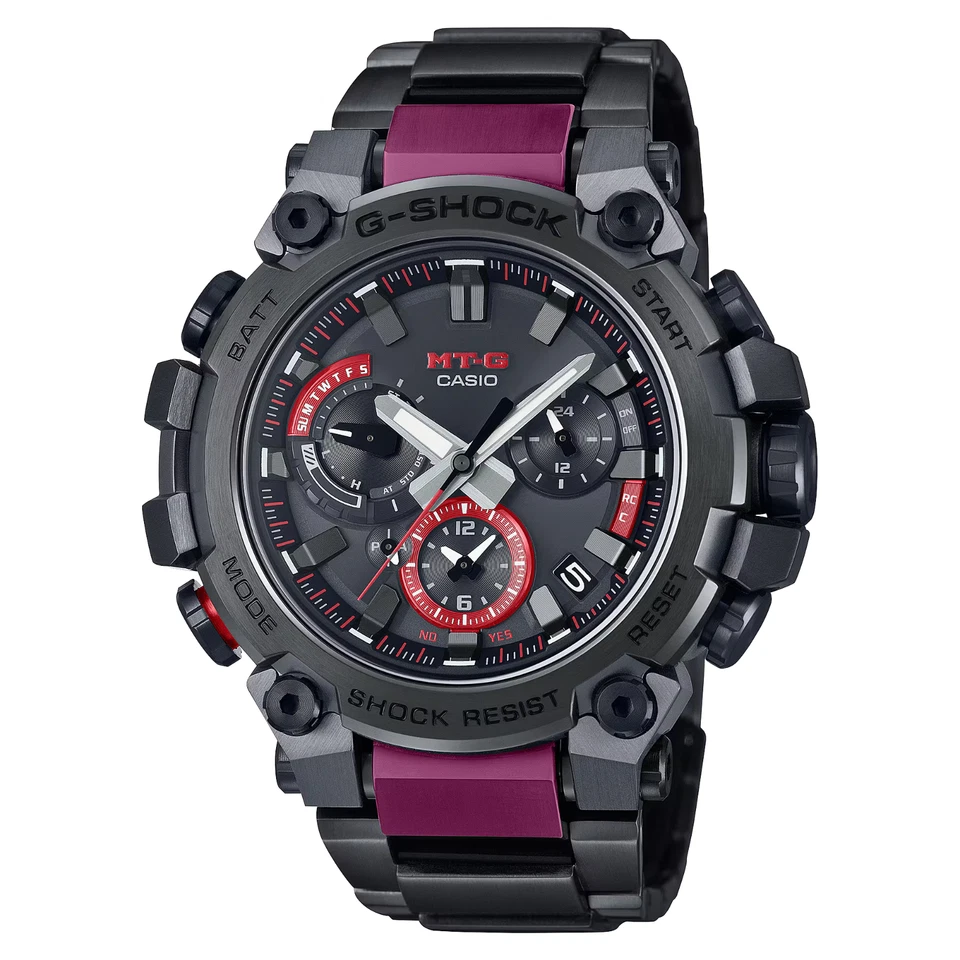 Casio G-Shock ADVANCED SOLAR Black/Purple Ion-Plated Mens Watch MTGB3000BD1A