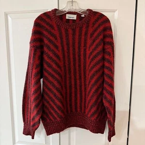 Damon Vintage 80's 90's Striped Wool Grandpa Sweater L - Picture 1 of 4