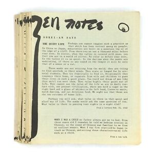 Buddhism / ZEN NOTES 53 Issues 1961