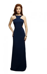 Jovani navy blue mermaid evening prom bridesmaid style 22696 size 14 msrp $550 - Picture 1 of 5