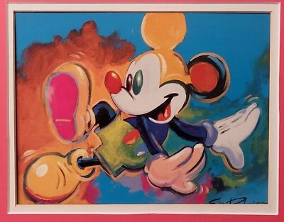 LITOGRAFÍA ENMARCADA MICKEY MOUSE ERIC ROBISON "DANCING MICKEY" Arte Disney De Colección  Foto 1 de 4