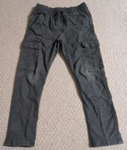 Cat & Jack Boys Size 8 Grey Cotton Blend Jogger Cargo Pants 24 - Picture 1 of 7