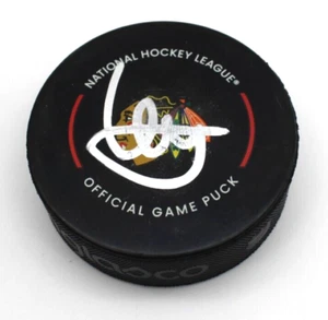 Artyom Levshunov Signed Chicago Blackhawks Game Hockey Puck w/PSA DNA AO25943 - Picture 1 of 2