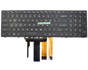 New Origin PC EVO16-S Laptop Keyboard US With Backlit With Frame With 4 Cables - Afbeelding 1 van 2