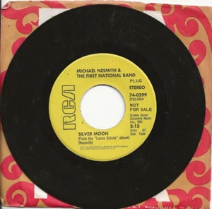 MICHAEL NESMITH MONKEES SILVER MOON RARE USA PROMO SINGLE FROM 1970 - Picture 1 of 1