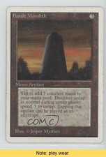 1993 Magic: The Gathering - Core Set: Unlimited Basalt Monolith #BASA READ 0e3